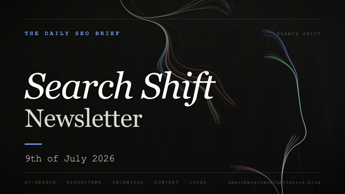 Search Shift newsletter cover for the issue dated 9 Jul 2026