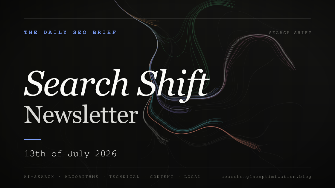 Search Shift newsletter cover for the issue dated 13 Jul 2026