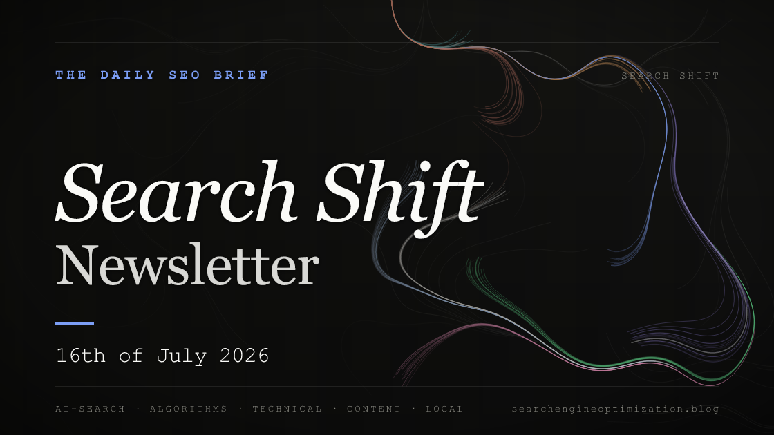 Search Shift newsletter cover for the issue dated 16 Jul 2026