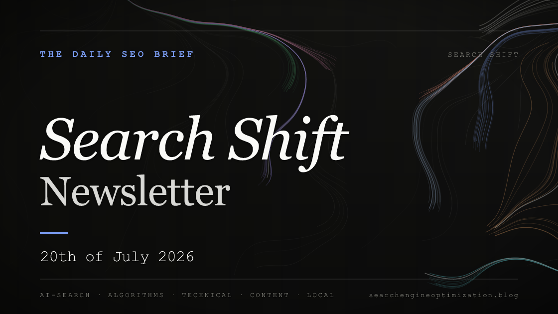 Search Shift newsletter cover for the issue dated 20 Jul 2026