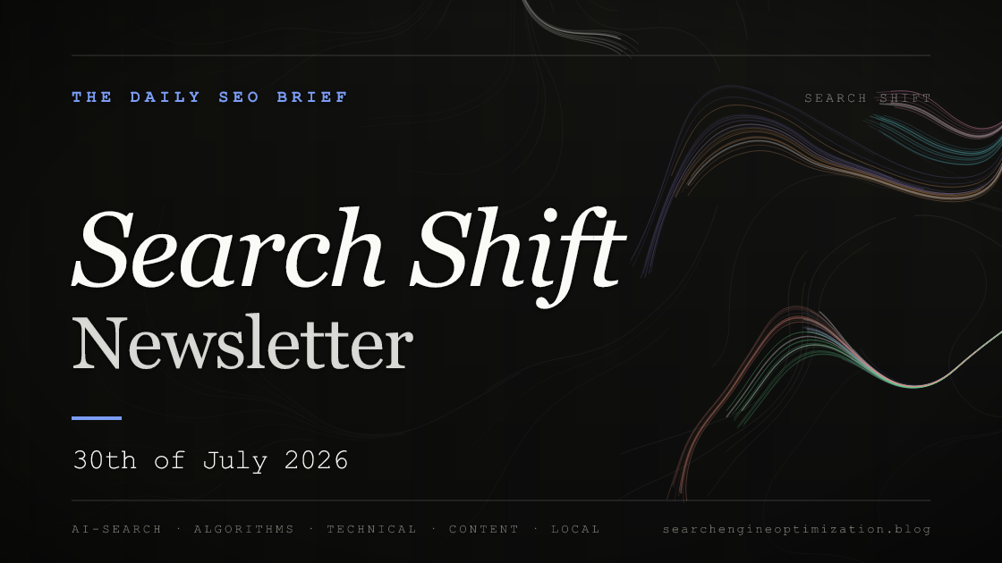 Search Shift newsletter cover for the issue dated 30 Jul 2026
