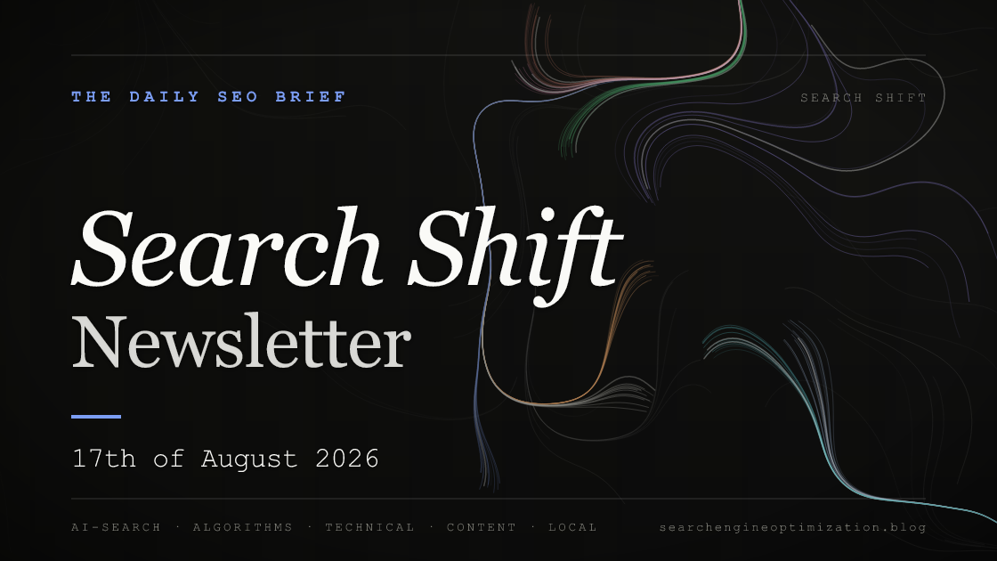 Search Shift newsletter cover for the issue dated 17 Aug 2026
