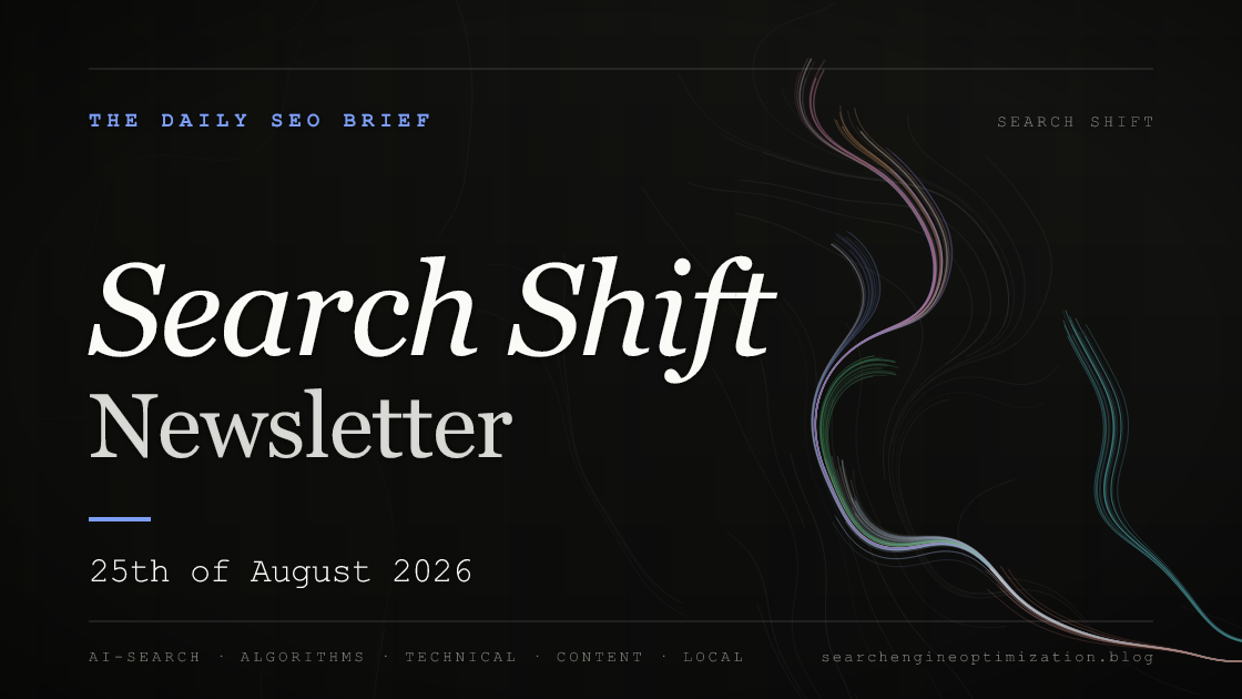 Search Shift newsletter cover for the issue dated 25 Aug 2026