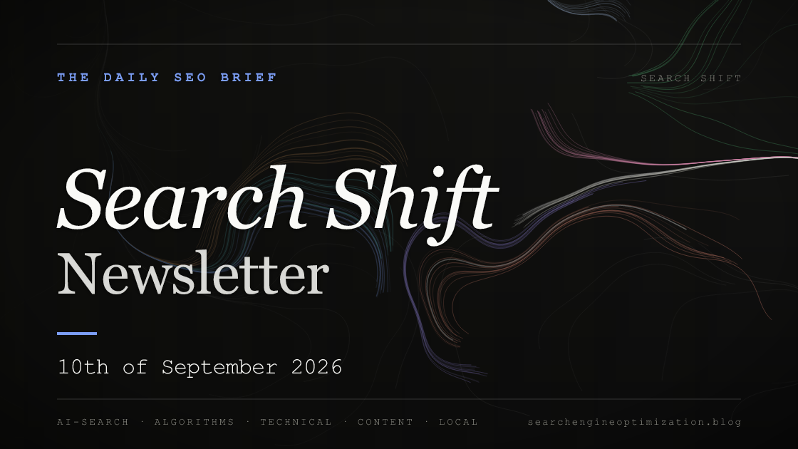 Search Shift newsletter cover for the issue dated 10 Sep 2026