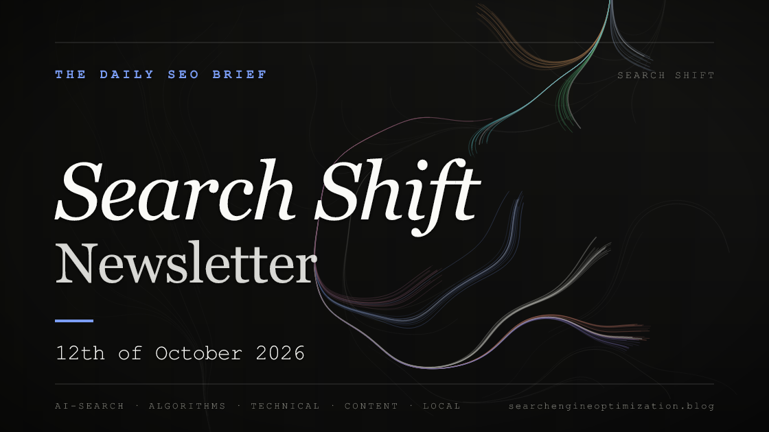 Search Shift newsletter cover for the issue dated 12 Oct 2026