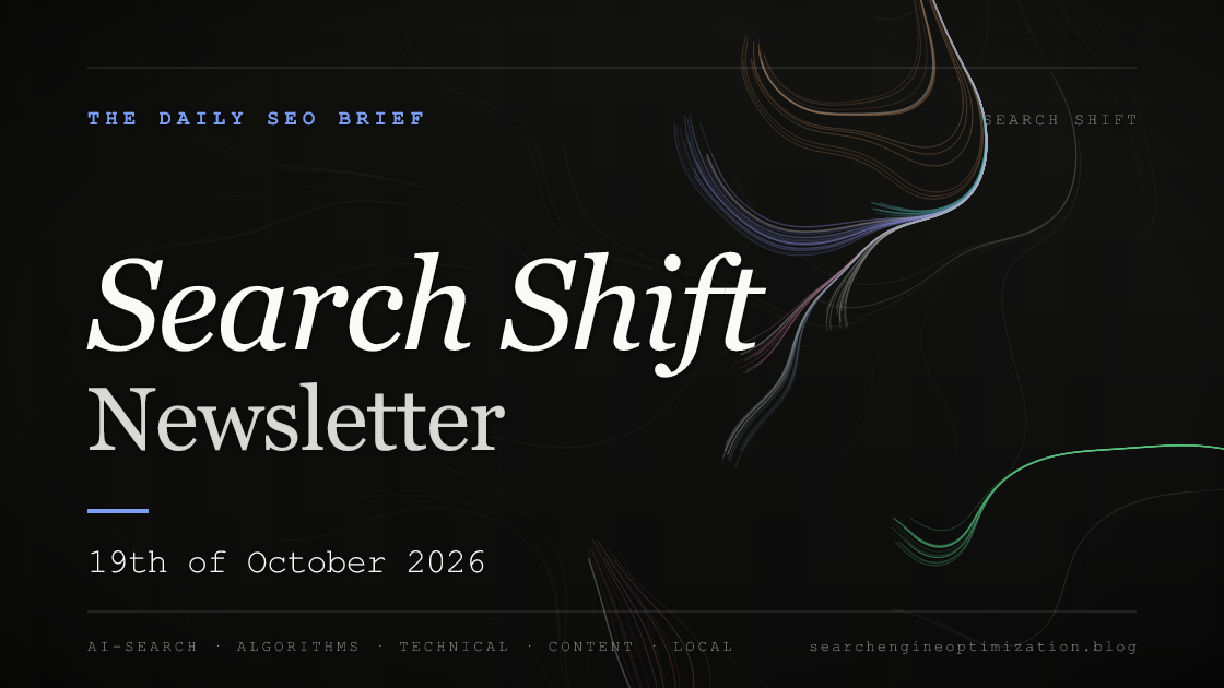 Search Shift newsletter cover for the issue dated 19 Oct 2026
