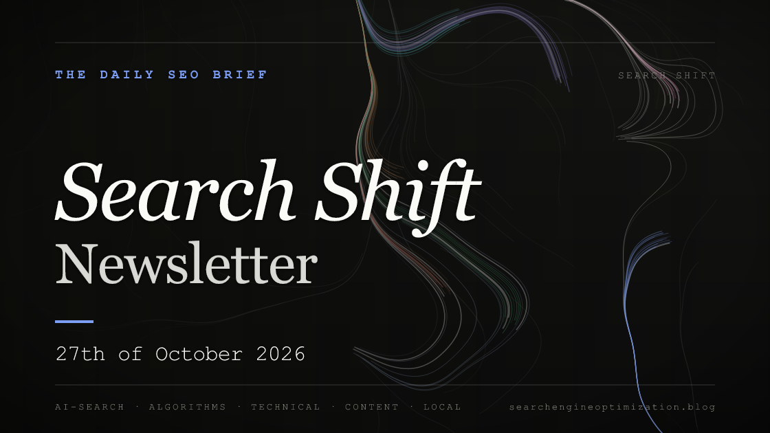Search Shift newsletter cover for the issue dated 27 Oct 2026